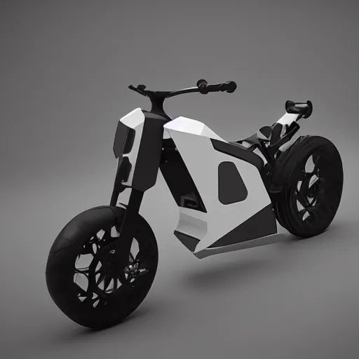 Image similar to futuristic generative design exoskeleton motorbike, dark plastic, reflective, octane render, fusion360