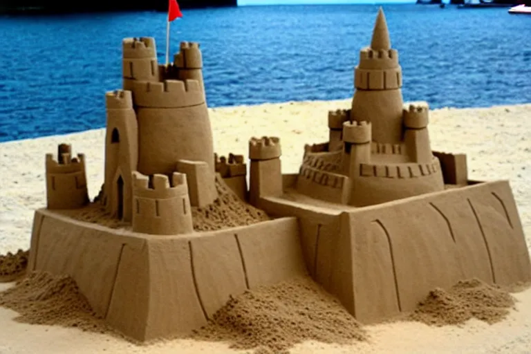 Image similar to a completed sand castle