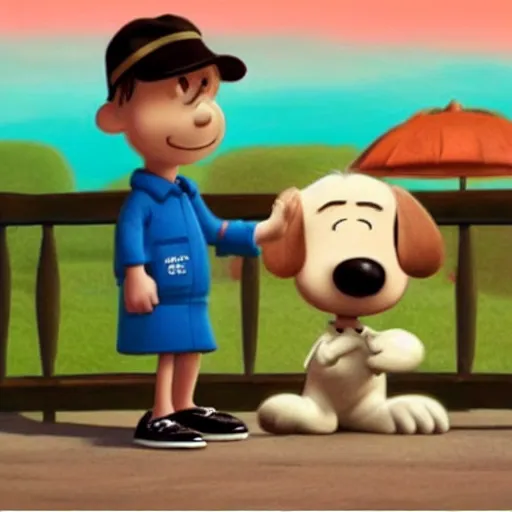 Prompt: charlie sheen in the peanuts movie ( 2 0 1 5 ), animated, movie,