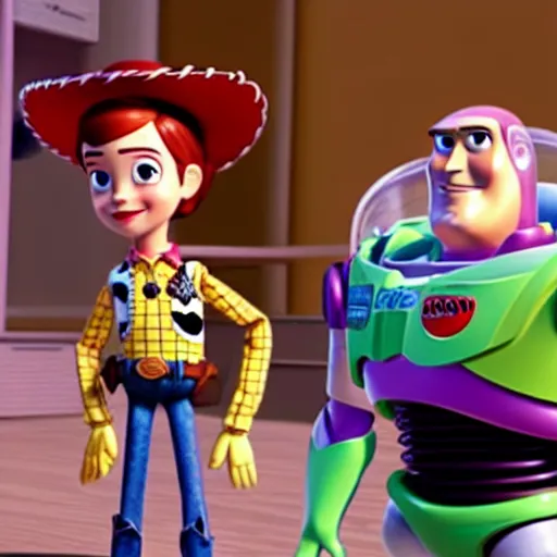 Image similar to A still of Emma Watson in Toy Story pixar movie