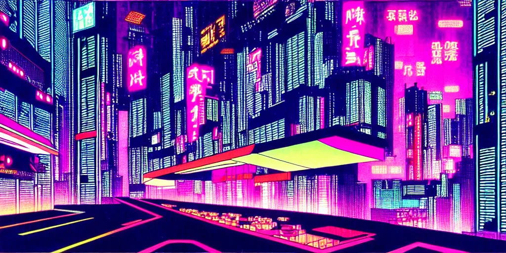 Prompt: isometric room of Manila cityscape philippines, neon lights, blade runner color palette, by Yasunari Ikenaga, Yamato, Macross