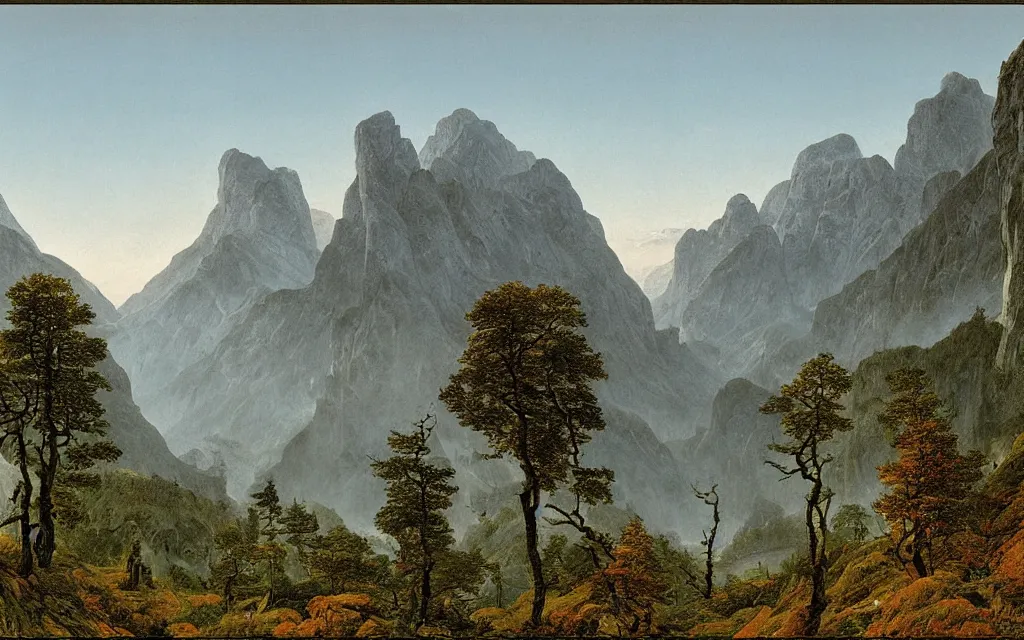 Prompt: berchtesgaden by caspar david friedrich