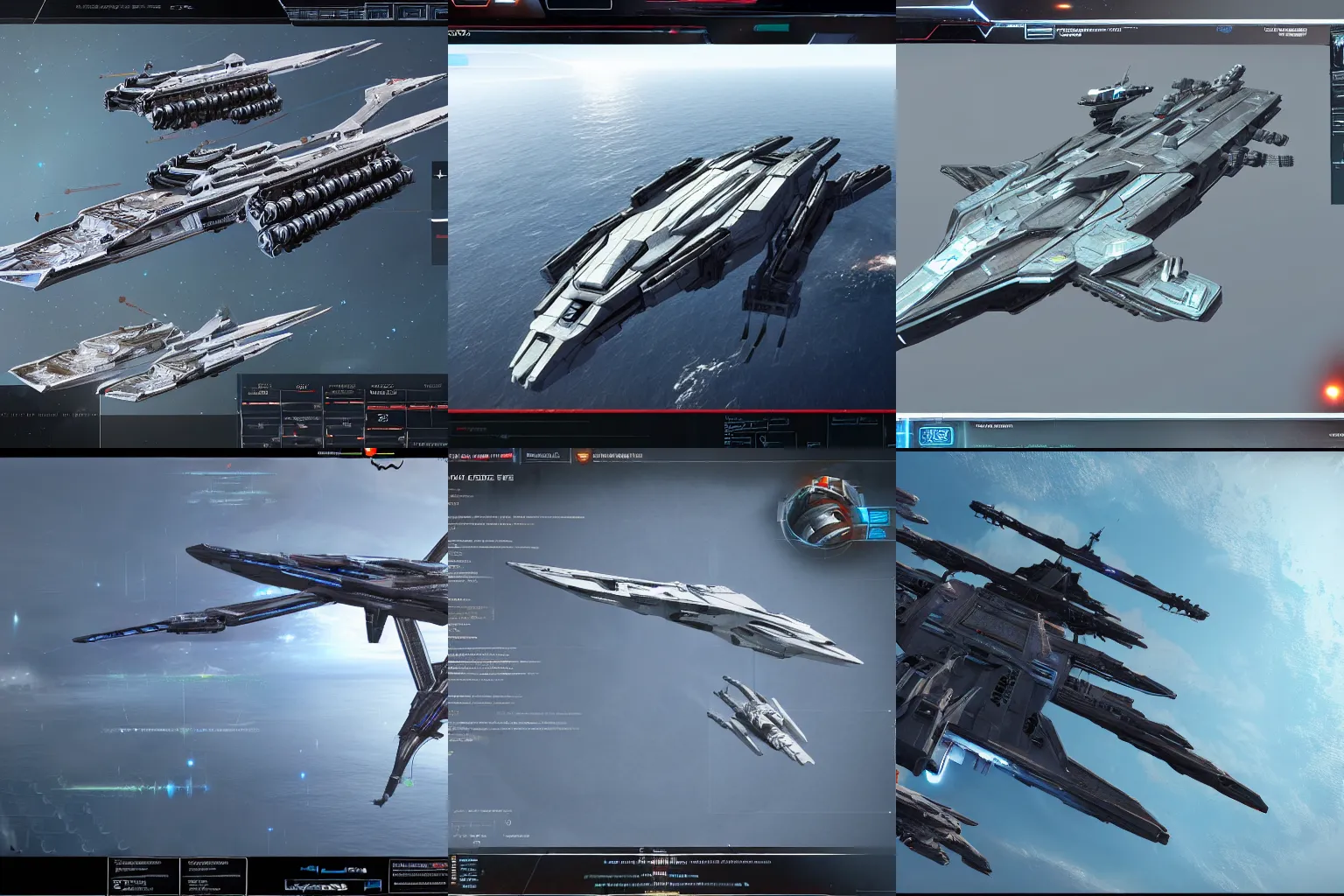 Prompt: Guardian AI capital ship, game studio concept art from sci-fi game Elite Dangerous, engine wireframe model, leaked development screenshot