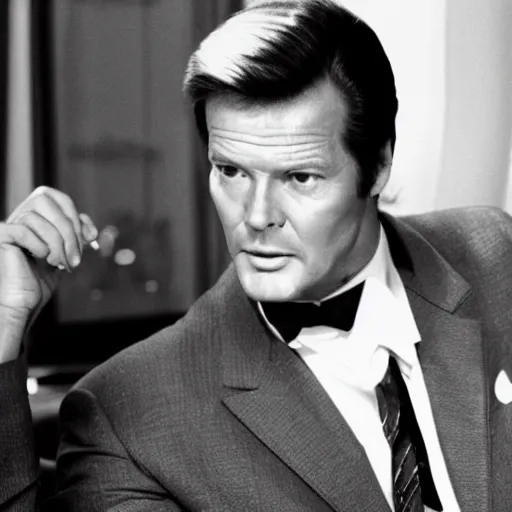 Image similar to Roger Moore as Sean Connory