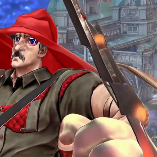 Image similar to alexander lukashenko as a character in guilty gear game.