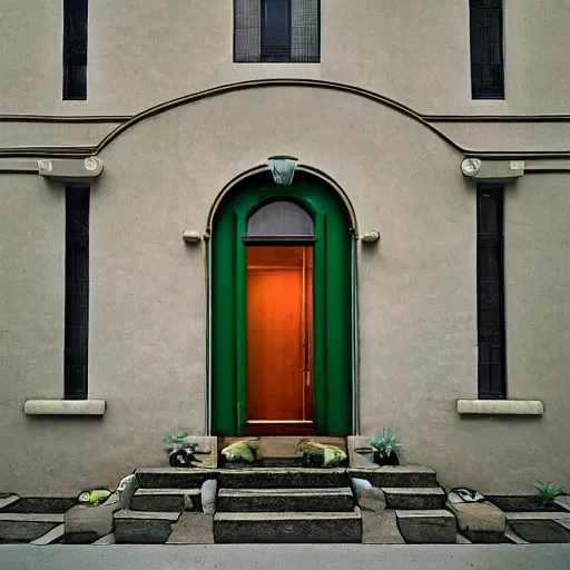 Prompt: a photograph avocado shaped doorway, unconscious design, interior design ; unconscious design