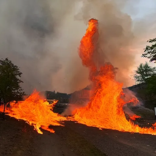 Image similar to a fire aword is falling from sky to earth