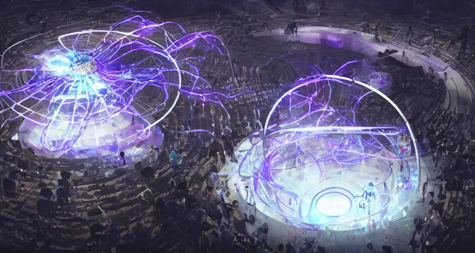 Image similar to people and a spiral - shaped white luminous attractor is floating near saint - petesburg, concept art, art for the game, professional lighting, art