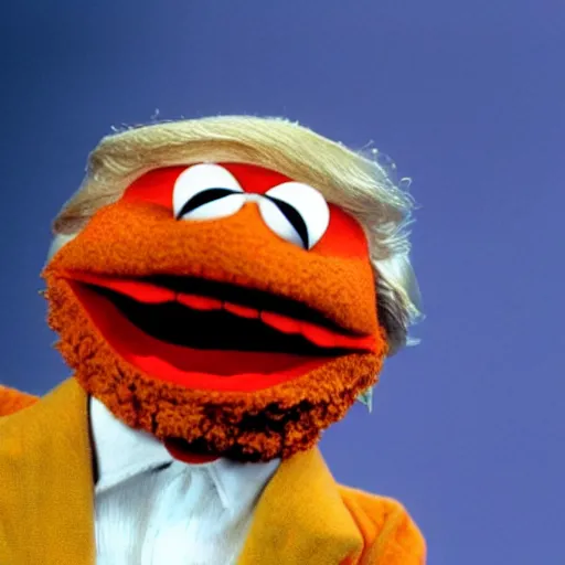 Image similar to donald trump muppet, jim henson