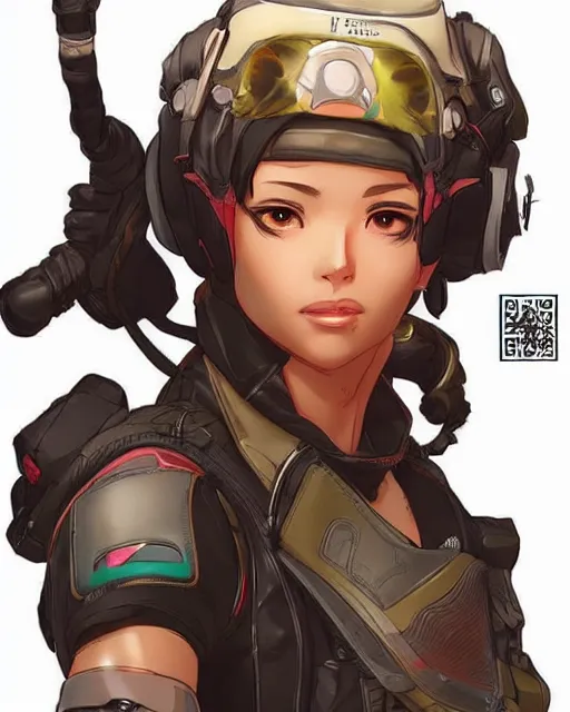 Prompt: Apex Legends anime character digital illustration portrait design by Ross Tran, artgerm detailed, soft lighting