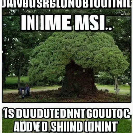 Image similar to tree committing tax fraud and getting caught meme