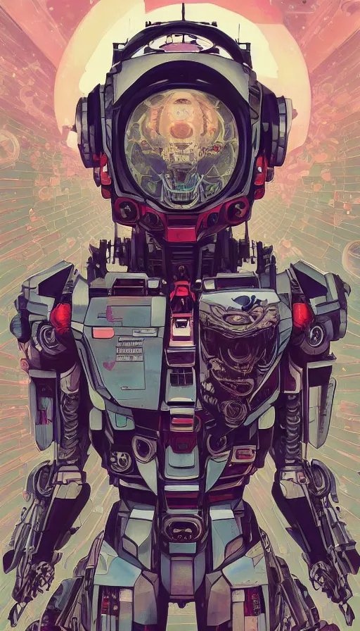 Image similar to high quality high detail biomechanical portrait of diesel punk in an alien world, gundam fullbody, mekka, tristan eaton, victo ngai, artgerm, rhads, ross draws, hyperrealism, intricate detailed, alphonse mucha, 8 k, sci - fi, pastel colors, artstation,