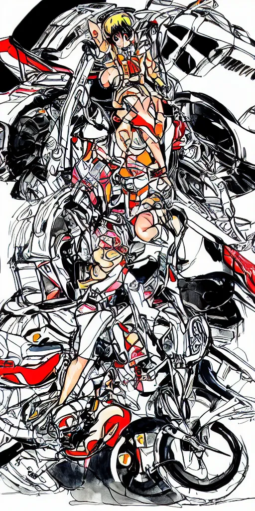 Image similar to a chariot in tokyo, drawn like the anime speed racer, full color