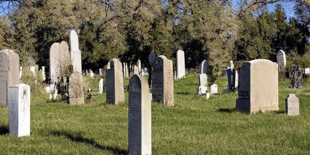 Prompt: Kansas cemetery gateway to hell