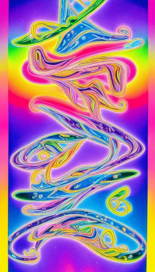 Image similar to the two complementary forces that make up all aspects and phenomena of life, by Lisa Frank,