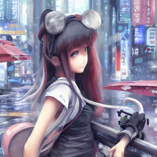 Image similar to dynamic composition, motion, ultra-detailed, incredibly detailed, a lot of details, amazing fine details and brush strokes, colorful and grayish palette, smooth, HD semirealistic anime CG concept art digital painting, watercolor oil painting of Clean and detailed post-cyberpunk sci-fi close-up schoolgirl in asian city in style of cytus and deemo, blue flame, relaxing, calm and mysterious vibes,, by a Chinese artist at ArtStation, by Huang Guangjian, Fenghua Zhong, Ruan Jia, Xin Jin and Wei Chang. Realistic artwork of a Chinese videogame, gradients, gentle an harmonic grayish colors. set in half-life 2, Matrix, GITS, Blade Runner, Neotokyo Source, Syndicate(2012), dynamic composition, beautiful with eerie vibes, very inspirational, very stylish, with gradients, surrealistic, dystopia, postapocalyptic vibes, depth of field, mist, rich cinematic atmosphere, perfect digital art, mystical journey in strange world