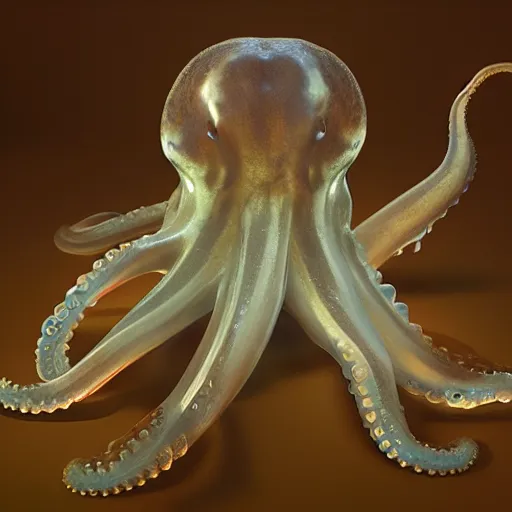 Image similar to thick translucent octopus tentacles by ruan jia, wayne barlow, photoreal