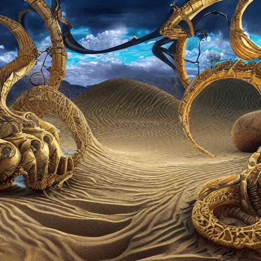 Prompt: the sands of time, fantasy art, digital art, highly detailed