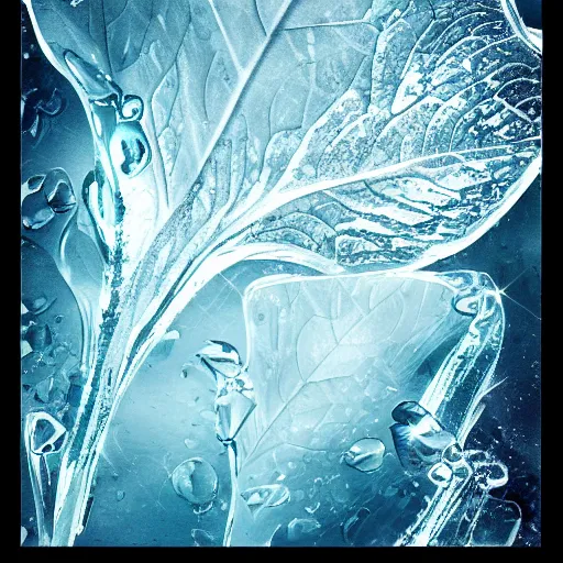 Prompt: icy soloist animation digitalart communion reflections leaf