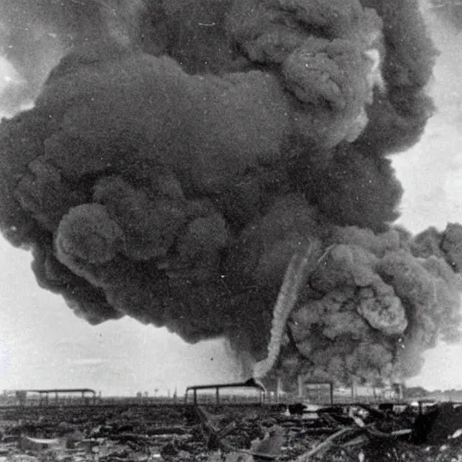 Image similar to ww 2 explosion, photography