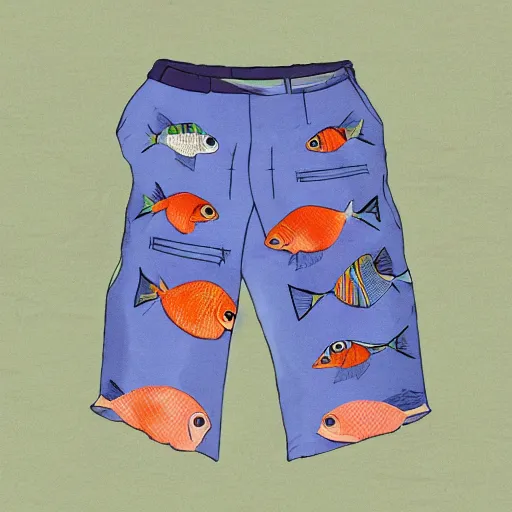 Image similar to fish in shorts