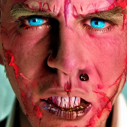 Image similar to a devil, close - up portrait photo by david lachapelle, masterpiece, trending on flickr