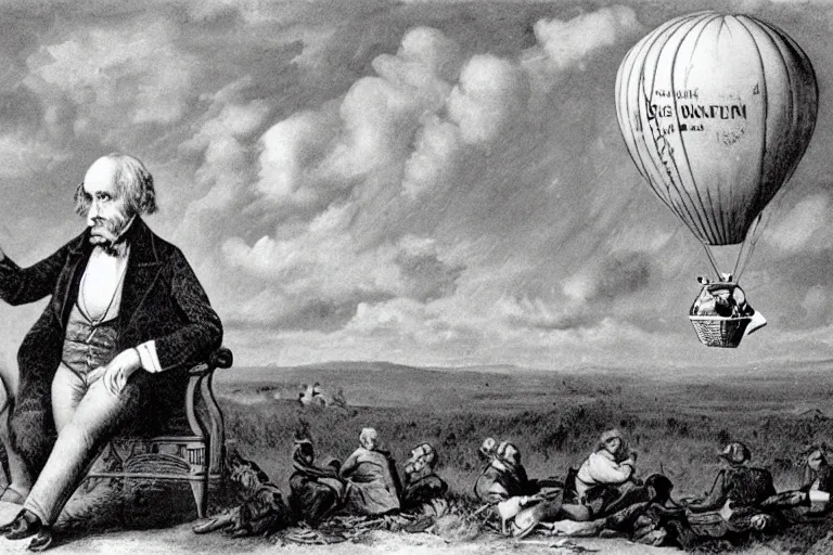 Image similar to Charles Darwin hot air balloon