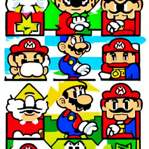 Image similar to a mix of Super Mario Bros and JesusChrist