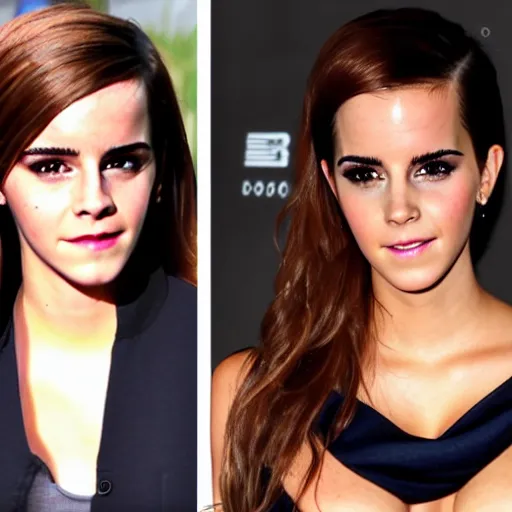 Image similar to emma watson mixed with kim kardashian