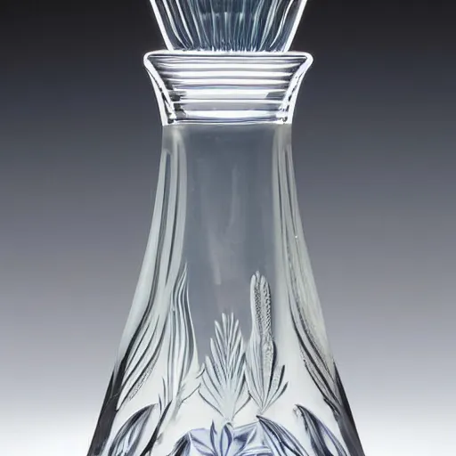 Prompt: a decanter by rene lalique