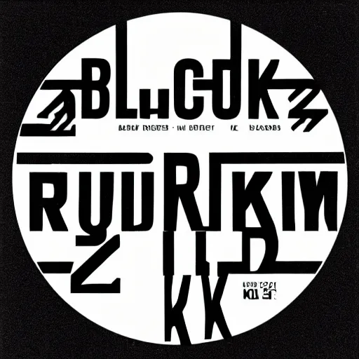 Image similar to black on white vinyl cover in style of david rudnick, acid, y 2 k