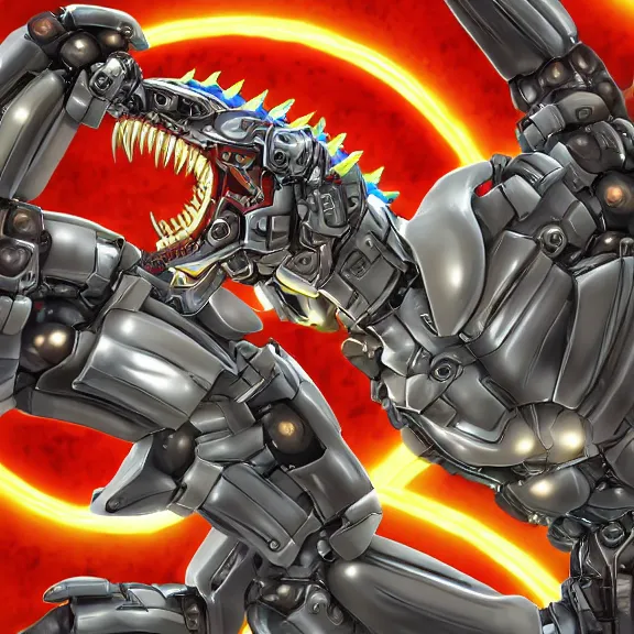 Image similar to detailed shot of getting swallowed by a hot anthropomorphic robot mecha female dragon, surrounded by her esophagus walls, camera inside her pulsing glowing gullet, food pov, prey pov, micro pov, vore, digital art, furry art, high quality, 8k 3D realistic, macro art, micro art, Furaffinity, Deviantart, Eka's Portal, G6