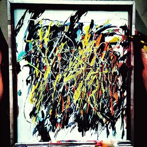 Prompt: “Painting by Jackson Pollock”