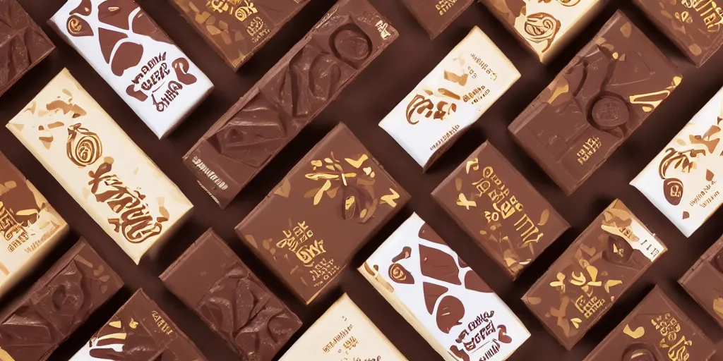 Image similar to a packaging design for a chocolate bar