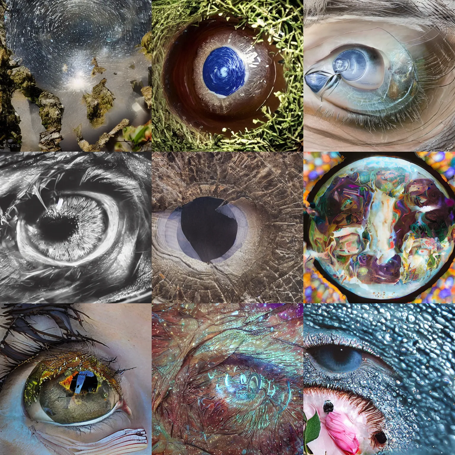 Image similar to the universe in an eye