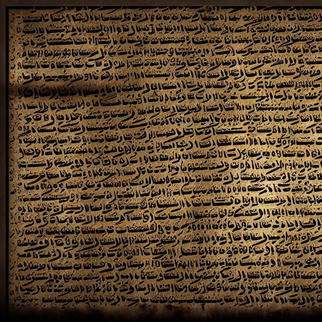 Image similar to ultra - realistic photo a partially - unrolled dead sea scroll with nabeatean aramaic in short sideways columns, dark, brooding, volume lighting, atmospheric lighting, painted, intricate, ultra detailed by dave dorman, well composed, best on artstation, cgsociety, epic, stunning, gorgeous, intricate detail, wow, masterpiece