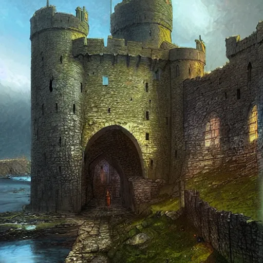 Image similar to castle of carrickfergus in ireland by marc simonetti