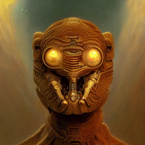 Prompt: cinematic bust portrait of beautiful cute animal from left, head and chest only, exotic alien features, robotic enhancements, desaturated, Tim Hildebrandt, Wayne Barlowe, Bruce Pennington, donato giancola, larry elmore, oil on canvas, masterpiece, trending on artstation, featured on pixiv, cinematic composition, dramatic pose, beautiful lighting, sharp, details, hyper-detailed, HD, HDR, 4K, 8K