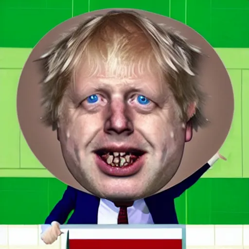 Image similar to boris johnson baked into a bowl of beans