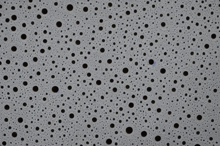 Prompt: medical detail of brain tissue, white matter, grey matter, spongiform pattern with holes scattered throughout, vivid, sharp, macro detail, 4k high def, oil on canvas