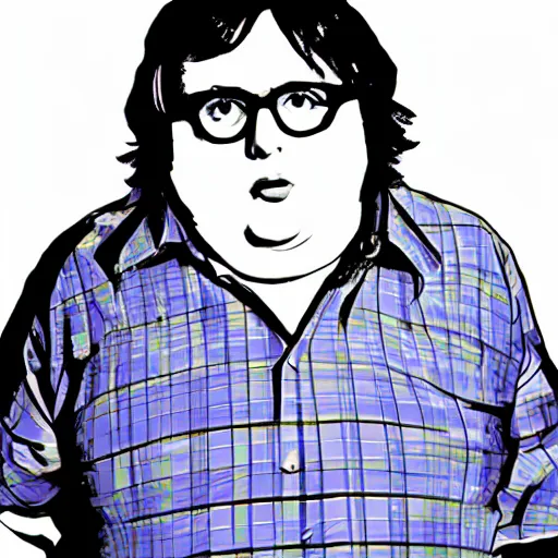 Image similar to andy milonakis & clark duke hybrid, vector, svg sticker art