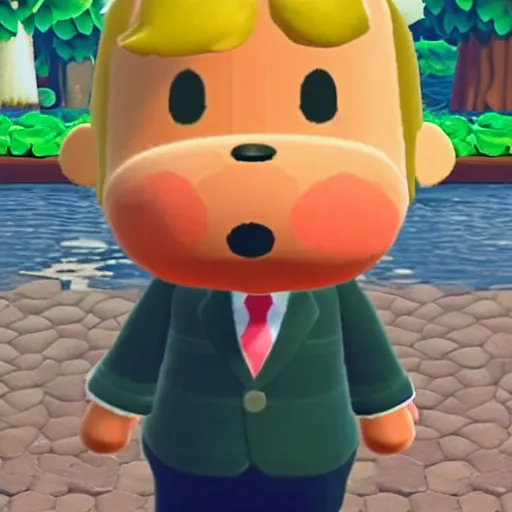 Image similar to Donald Trump in Animal Crossing
