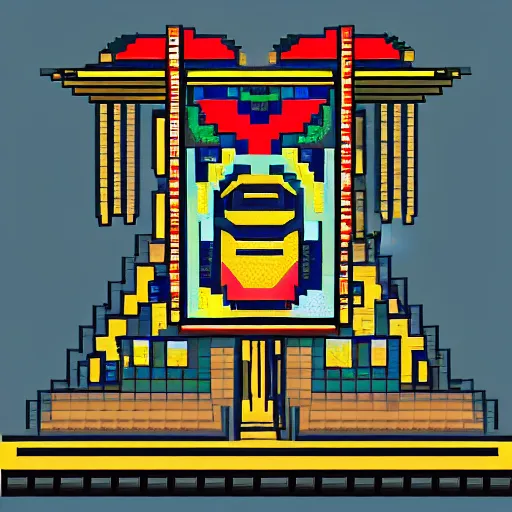 Image similar to pixel art of an ancient egypt spaceship