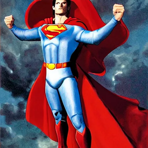 Image similar to superman in a medieval knight armour alex ross