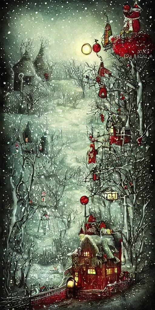 Image similar to a christmas scene by alexander jansson