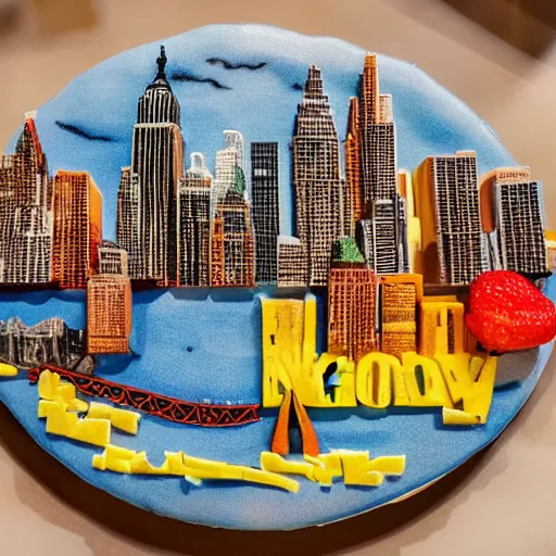 Image similar to An edible New York City skyline