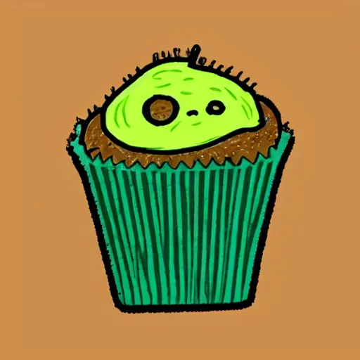 Image similar to anime avocado cupcake on shirt