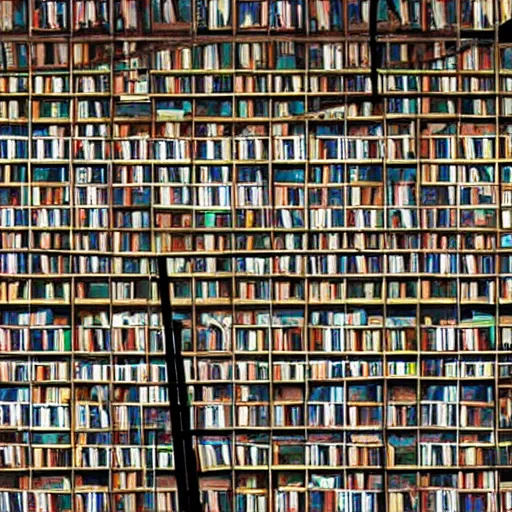 Image similar to a prison made out of books