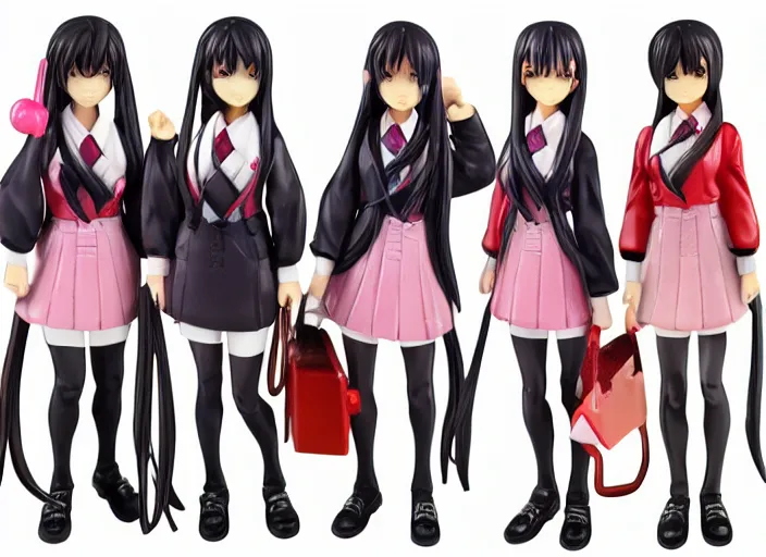 Prompt: Image on the store website, eBay, 80mm resin figure of a Japanese high school girls