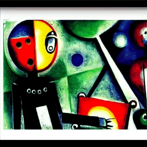 Image similar to Robot Life by Marc Chagall